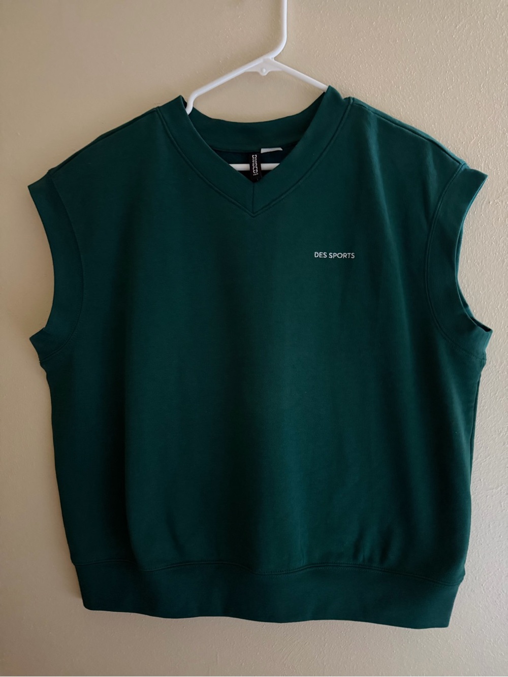 H&M Women’s Dark Green Sleeveless Sweatshirt Vest